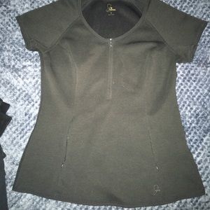 Jaanuu Black half zip scrub top